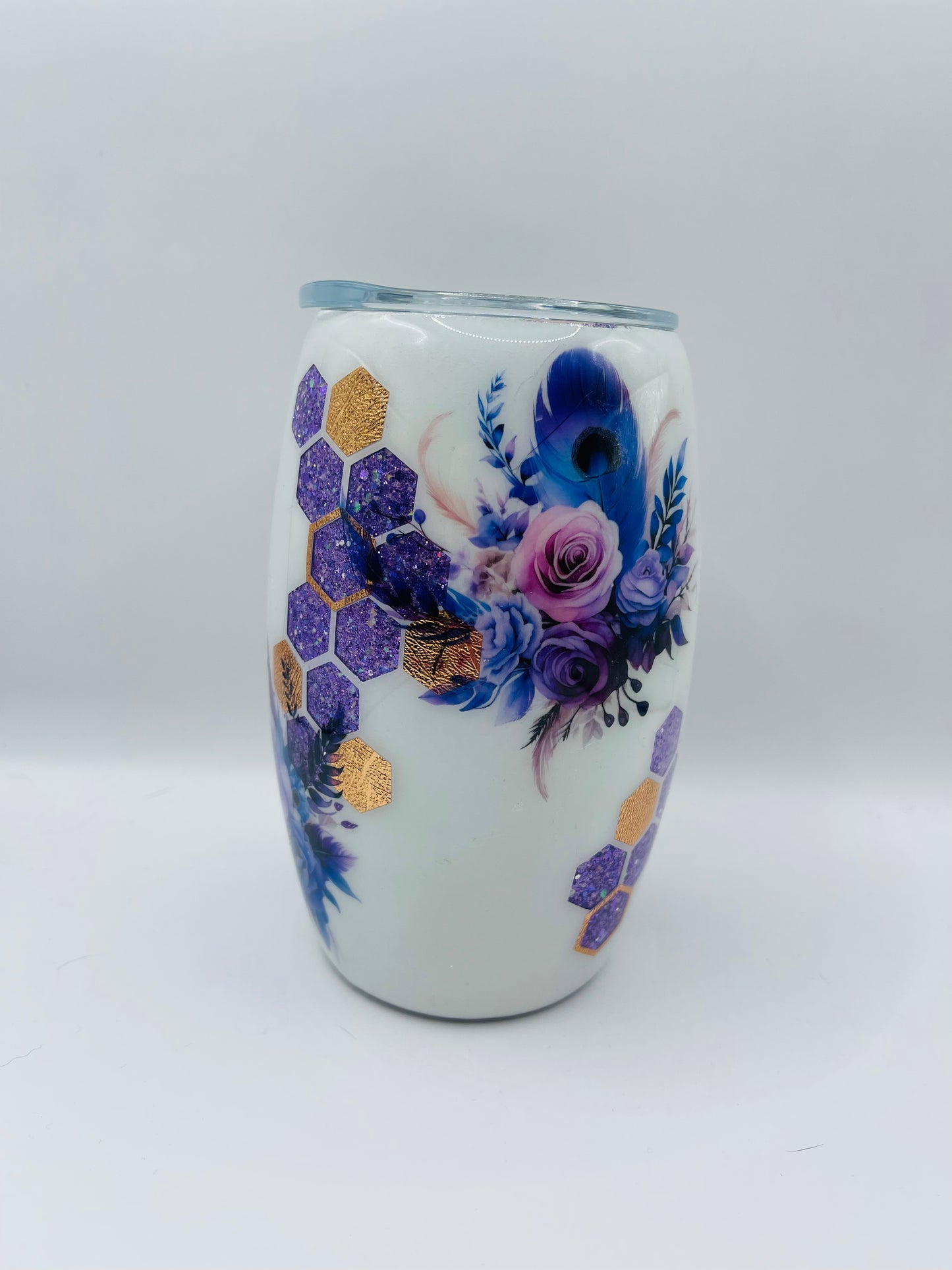 Floral Honeycomb Epoxy Tumbler