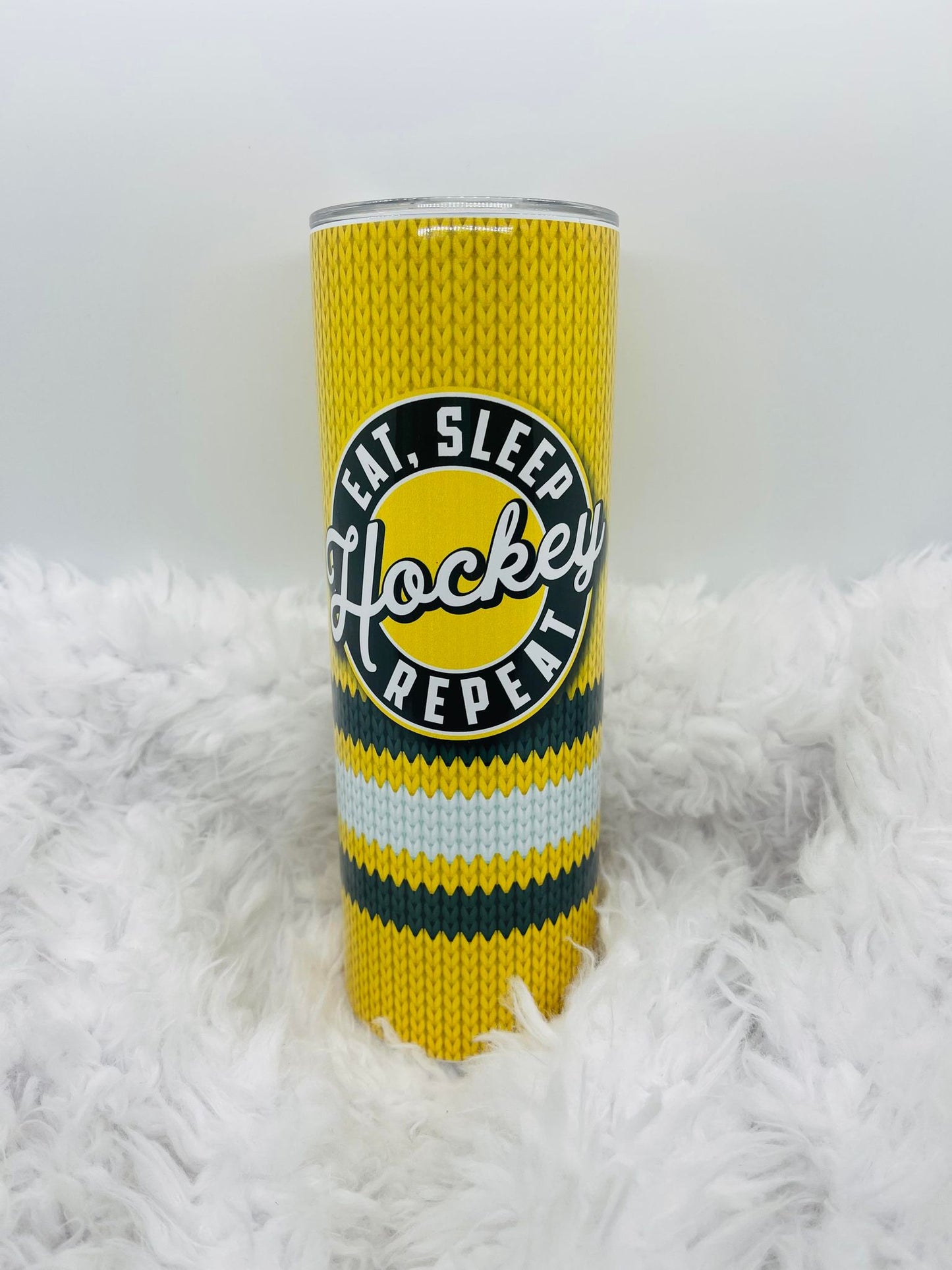 Eat Sleep Hockey Yellow