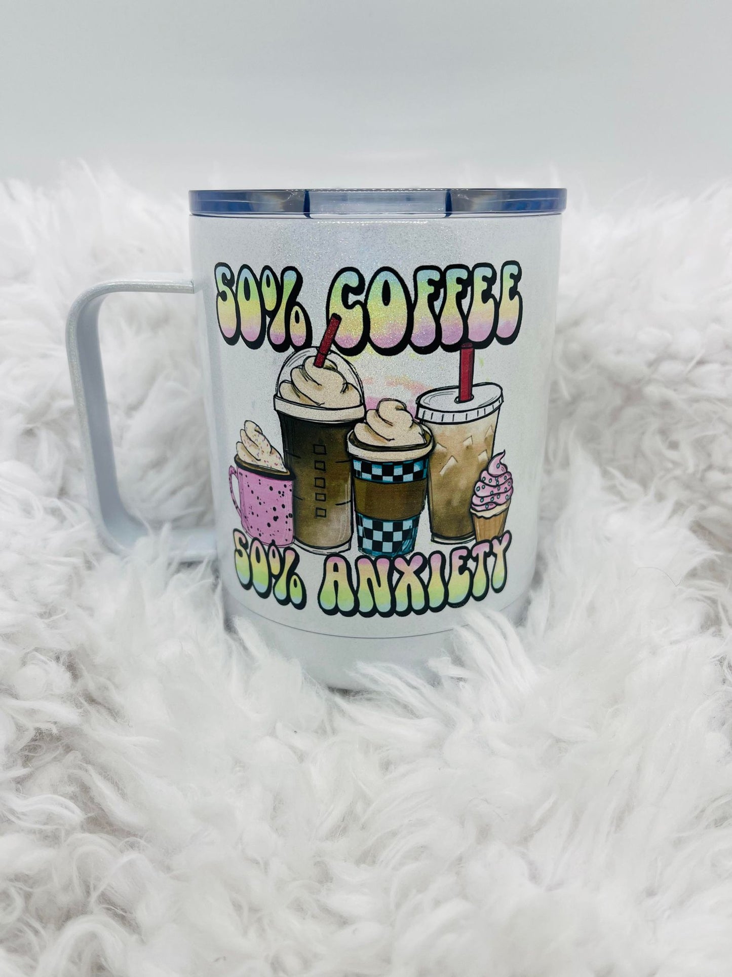 50% Coffee 50% Anxiety Mug