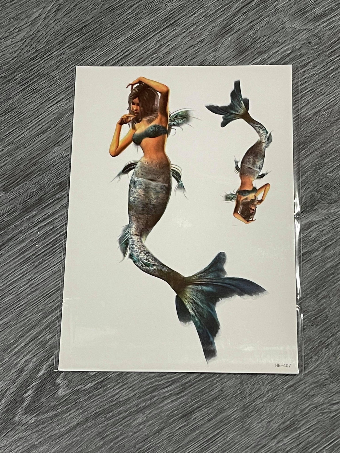 Colourful Mermaid Tattoo - HB407