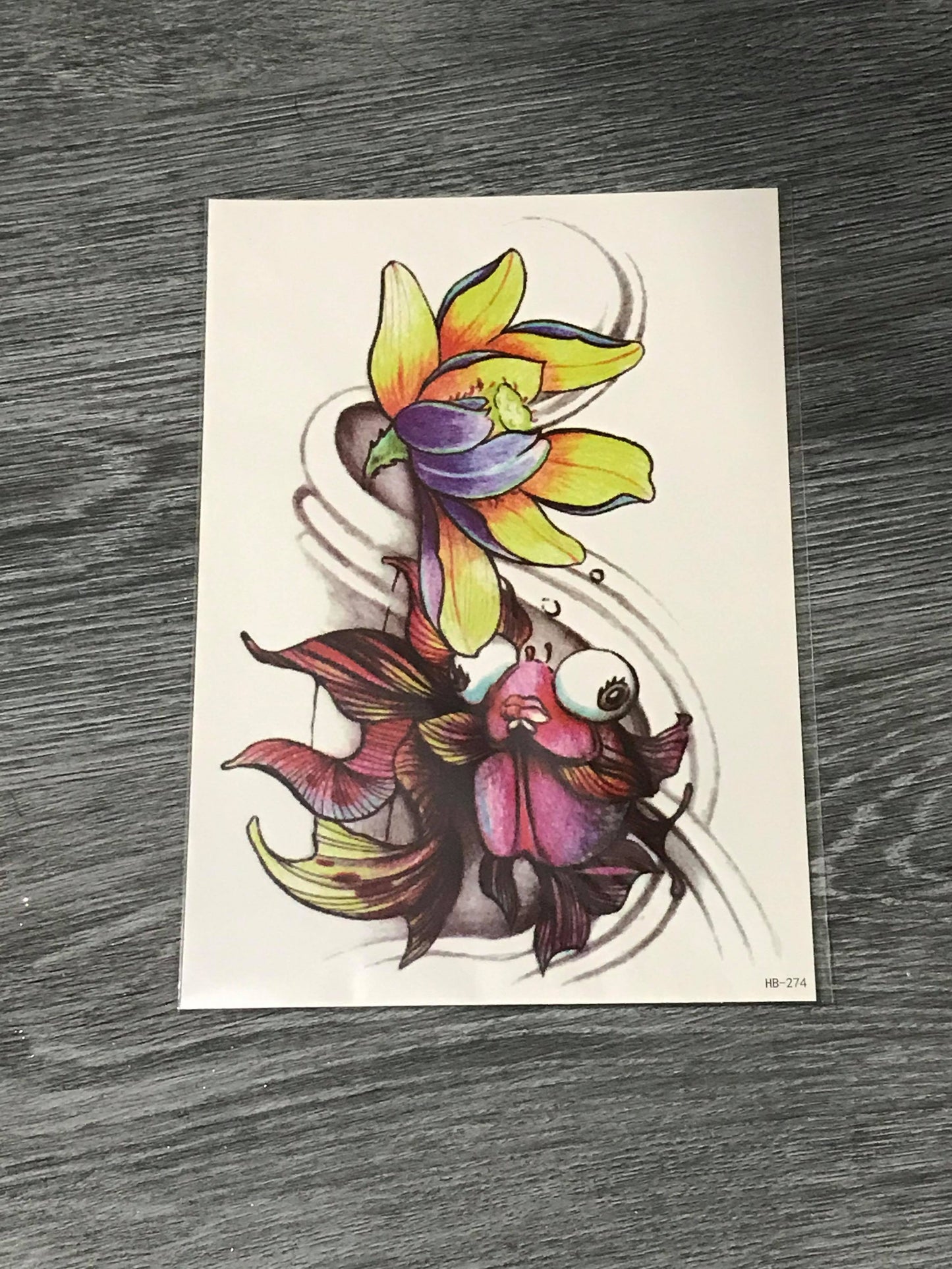 Flower Fish Tattoo - HB274