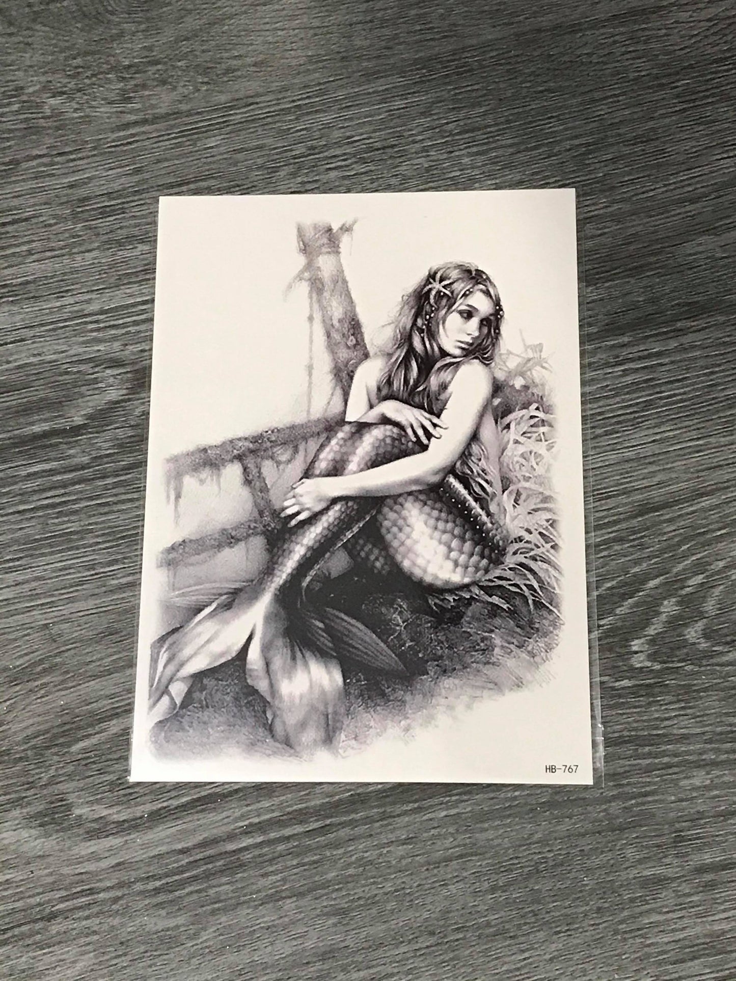 Mermaid Ship Tattoo - HB767