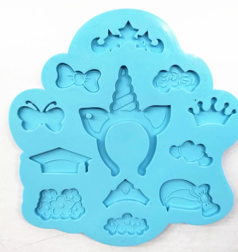 Unicorn Keychain Mold with Hat Options