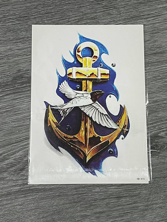 Anchor White Bird Tattoo - HB415