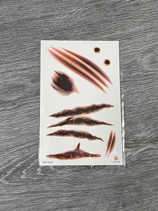Blood & Scrapes Tattoo #1- TBS8306