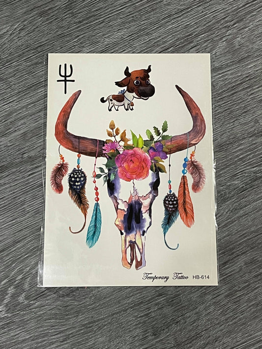 Boho Skull Tattoo - HB614