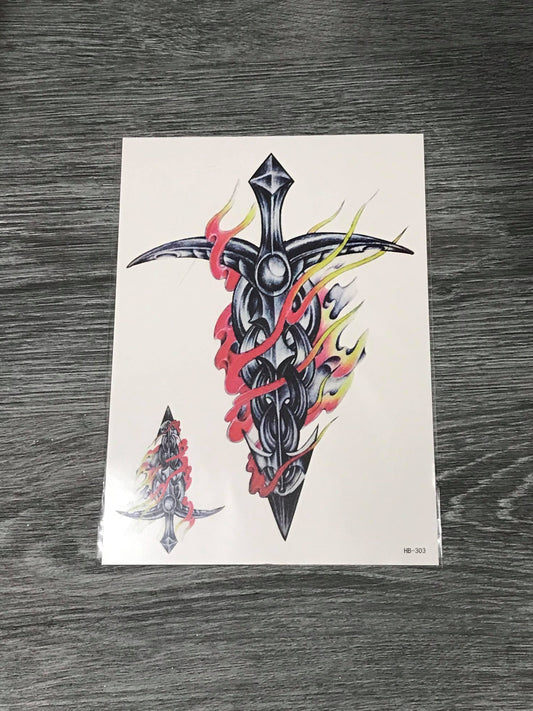 Fire Dagger Tattoo - HB303