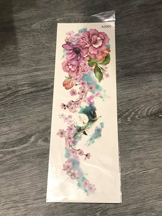 Floral Watercolour Tattoo - A2005