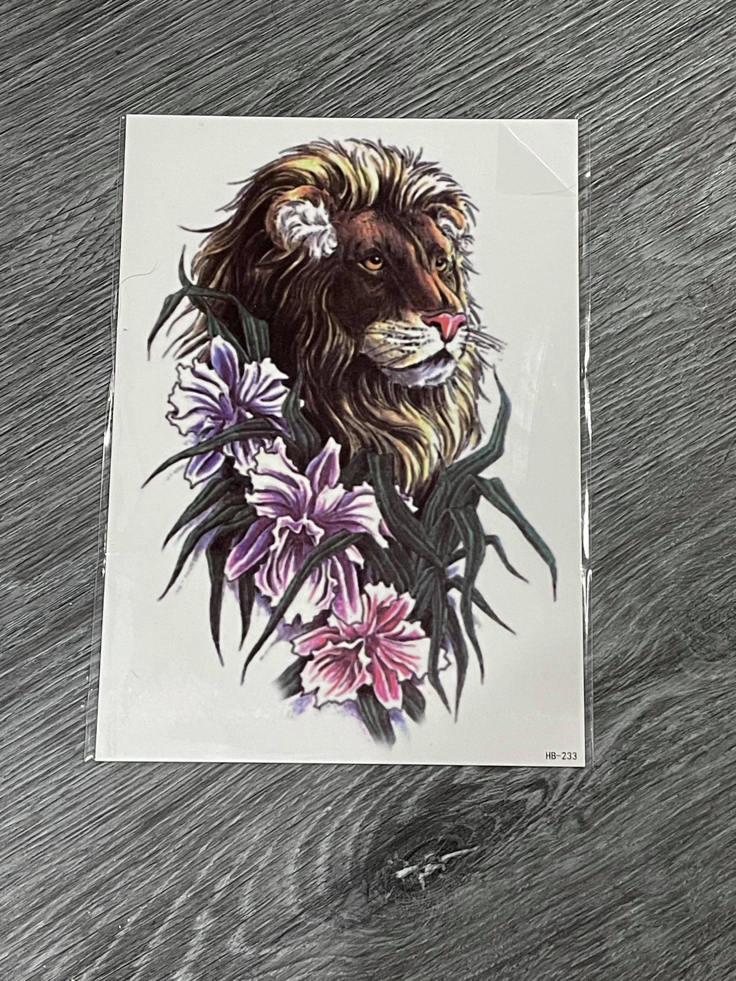 Lion Flower Tattoo - HB233