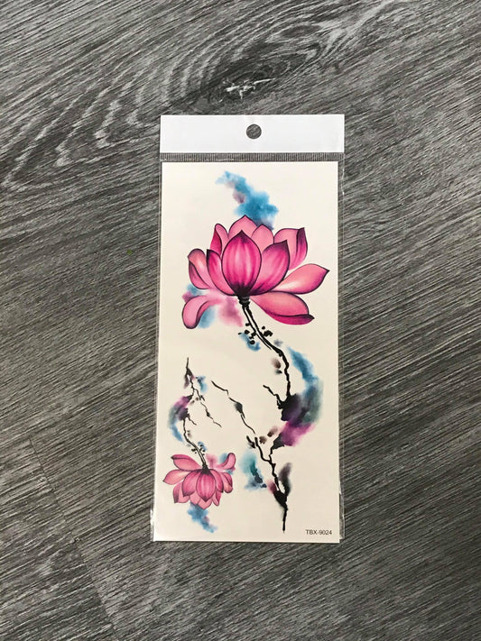Pink Flower Tattoo - TBX9024