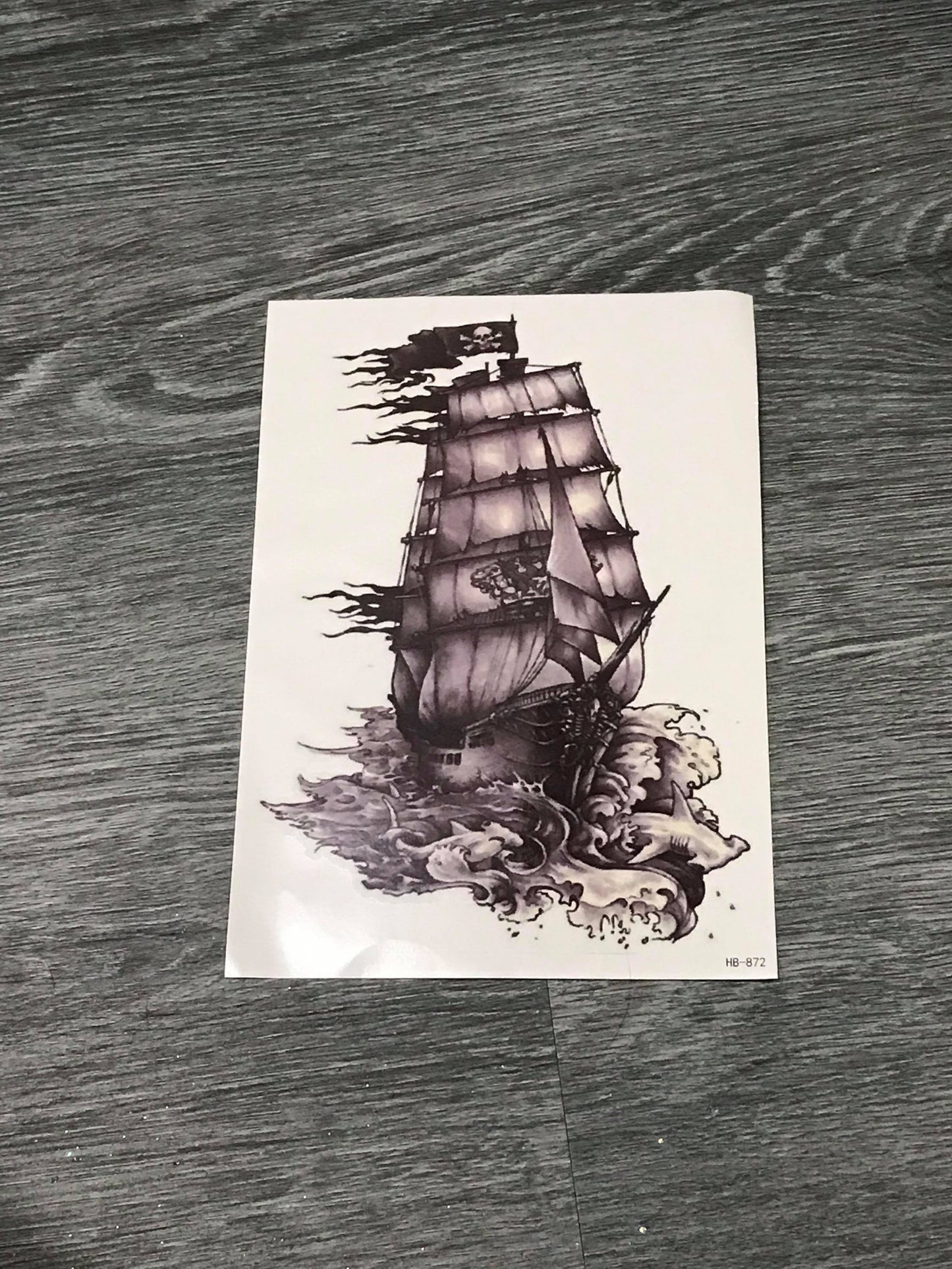 Pirate Ship Tattoo - HB872