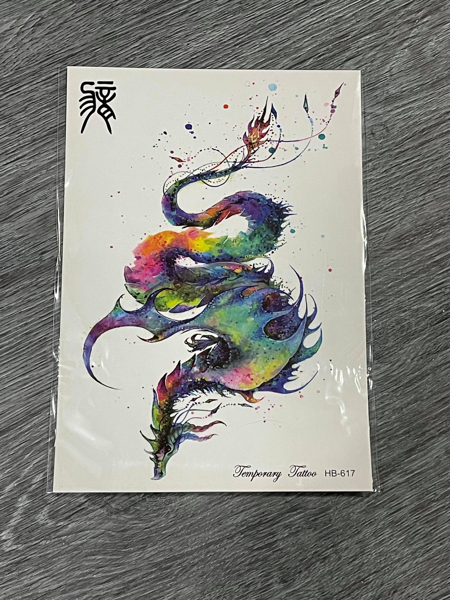 Rainbow Dragon Tattoo - HB617