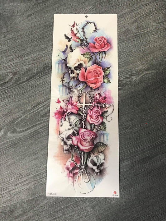Skull Roses Butterfly Tattoo - TQB015