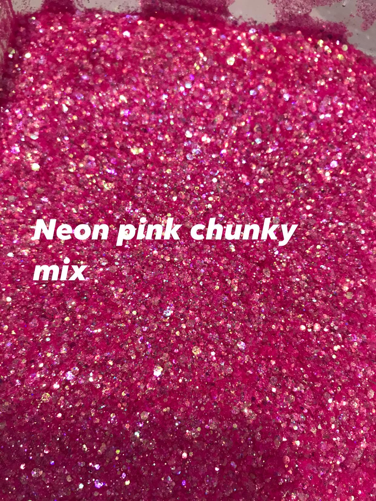 Neon Pink Chunky Mix