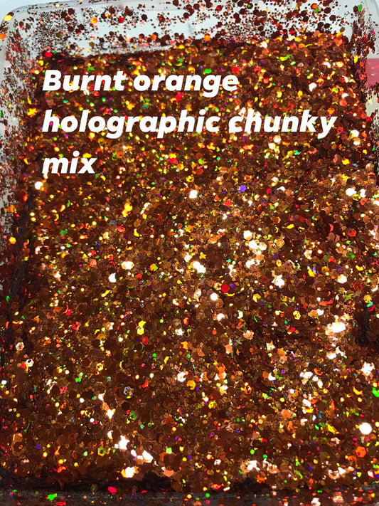 Burnt Orange Holo Chunky Mix